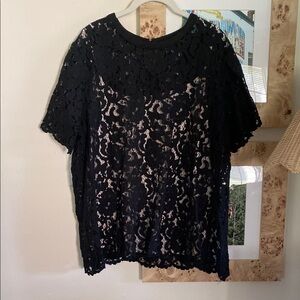 The Limited Black Lace Top